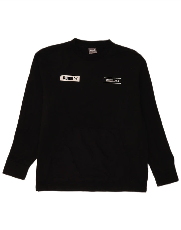 Puma Herre Grafisk Sweatshirt Jumper Lille sort bomuld