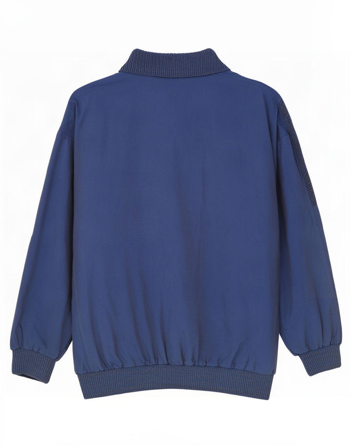 Tom Tailor Herre Polo Neck Sweatshirt Jumper Stor Marineblå Bomuld