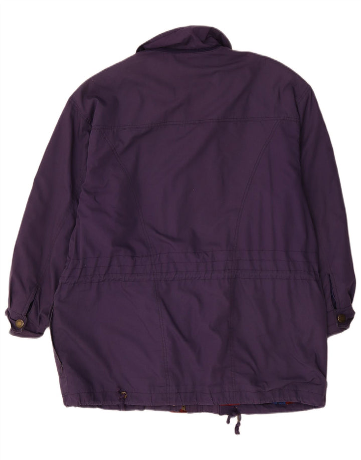 Vintage Dame Windbreaker Coat UK 20 2XL Lilla