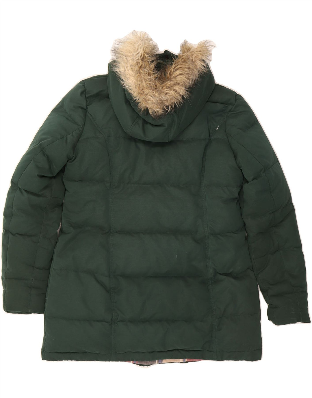 FAT FACE Womens Hooded Padded Jacket UK 14 Medium Green Polyester Vintage Fat Face and Second-Hand Fat Face from Messina Hembry 
