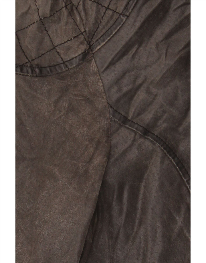 MAZE Herre Ruskind Bomber Jacket UK 38 Medium Grey Læder