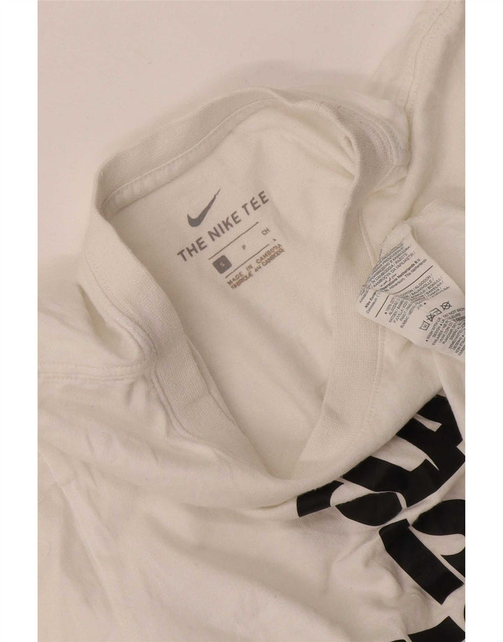 Nike grafisk T-shirt top til mænd, lille hvid bomuld