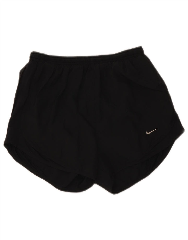 Nike Dame Dri Fit Sport Shorts UK 8 Small Black Polyester