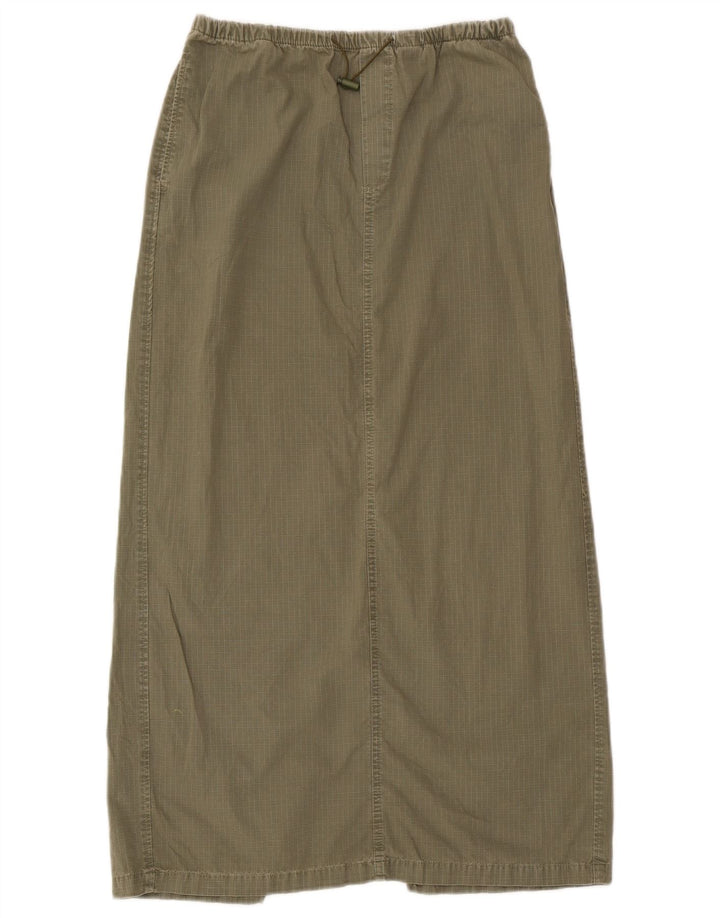 Zara Dame Maxi Nederdel Small W26 Khaki Check