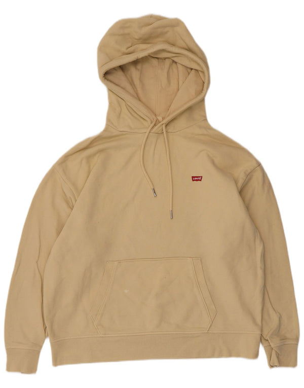 Levi's Dame hættetrøje Jumper UK 16 Stor Beige Bomuld