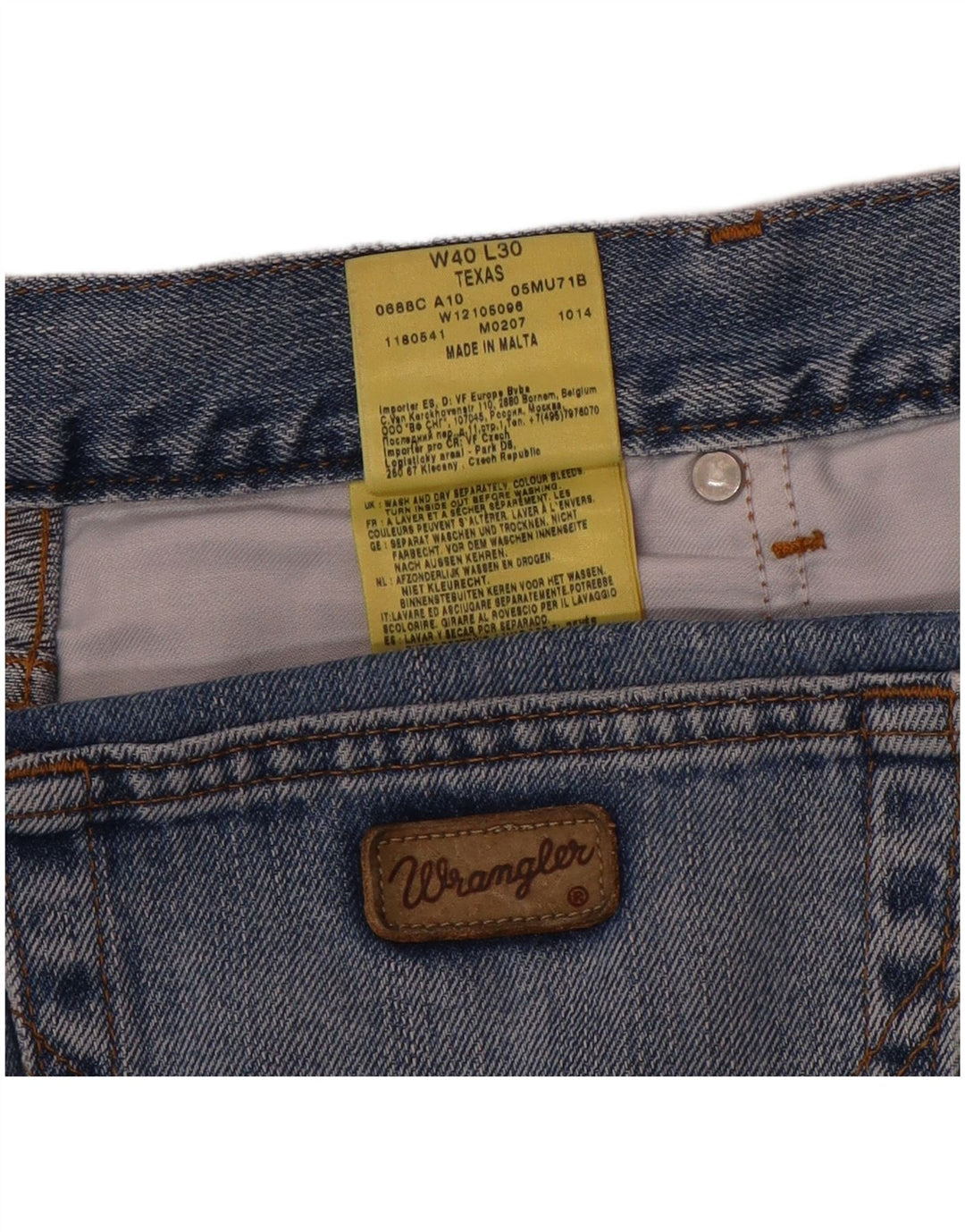 Wrangler Herre Texas Straight Jeans W40 L30 Blå Bomuld