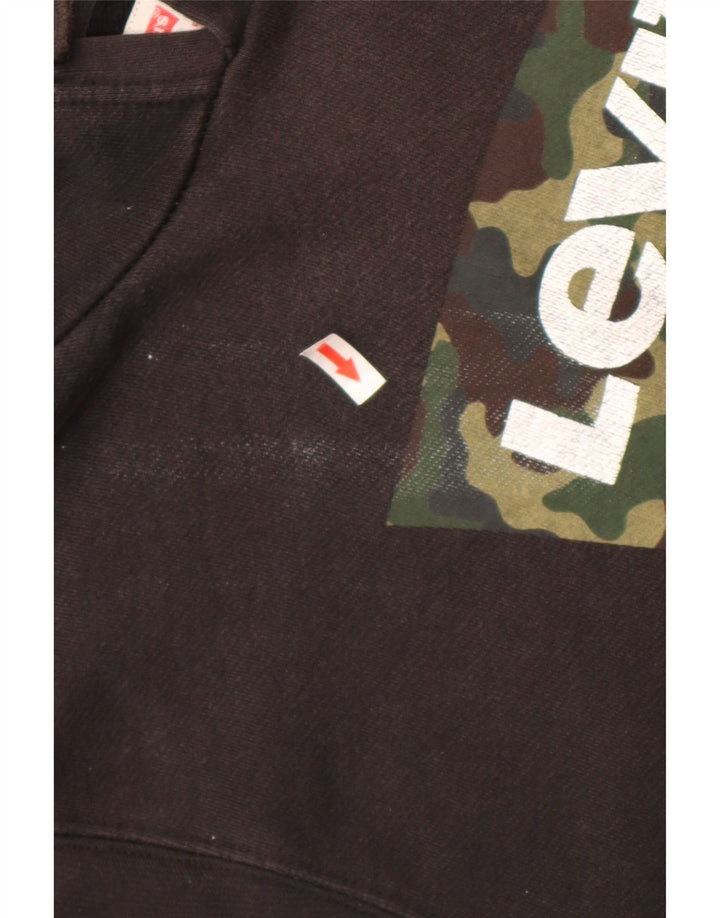 Levi's Grafisk hættetrøje til mænd mellem sort bomuld