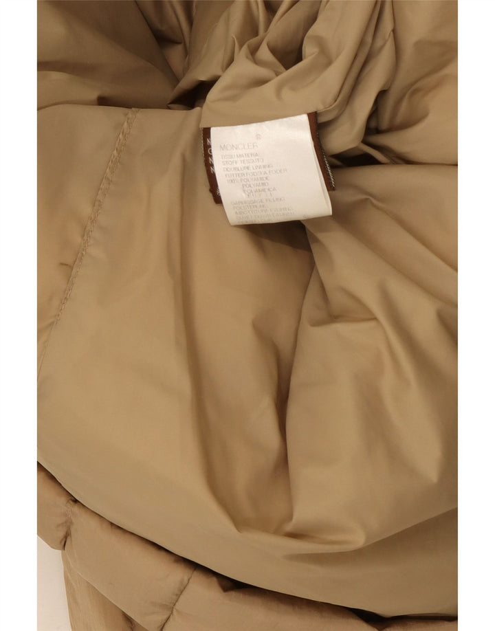 Moncler Dame Polstret Frakke Størrelse 2 Medium Beige Polyamid