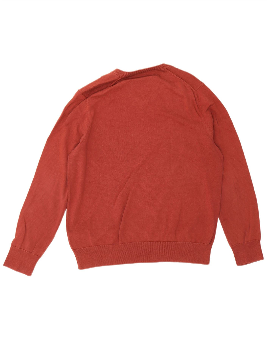 Marks & Spencer Herre V-hals sweater Stor rødbrun bomuld