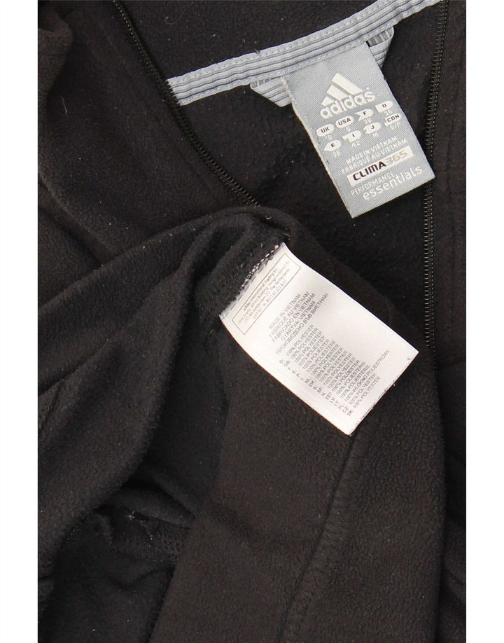 Adidas Dame Fleecejakke UK 10 Lille Sort Polyester