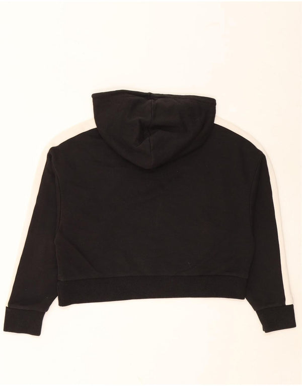 PUMA Crop hættetrøje til kvinder UK 14 Medium Black Colourblock