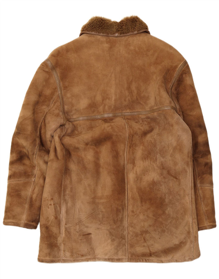 Dibi Herre Shearling Overfrakke UK 38 Medium Brown Shearling