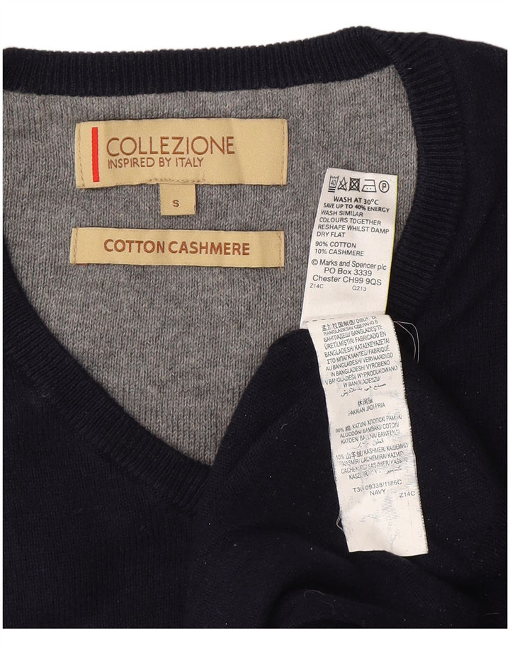 Vintage herrevest tanktop lille marineblå bomuld
