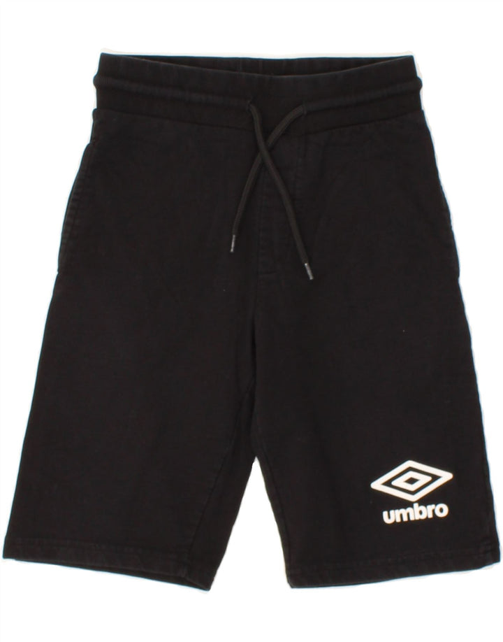 UMBRO Boys Sport Shorts 7-8 Years Medium  Black Cotton Vintage Umbro and Second-Hand Umbro from Messina Hembry 