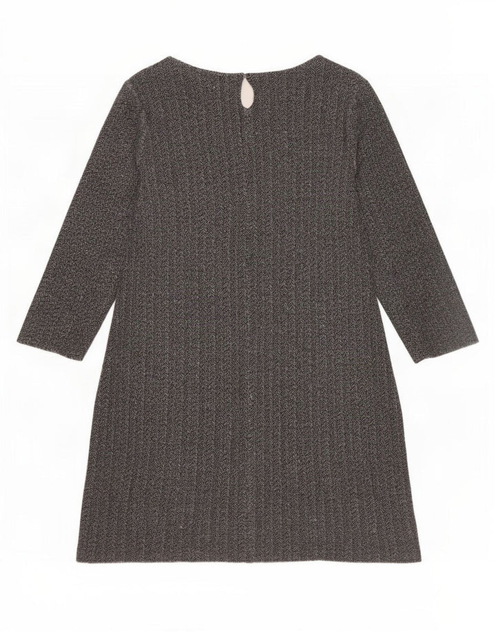 White Stuff Womens 3/4-ærmet Shift Dress UK 16 Large Grey Herringbone