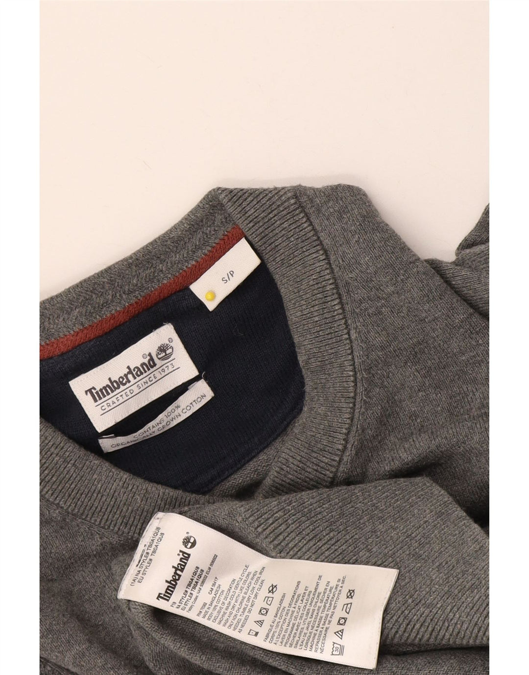 Timberland Herre V-hals sweater lille grå bomuld