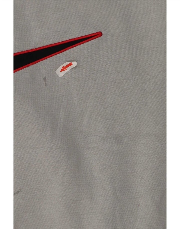 Nike grafisk sweatshirt til mænd, stor grå farveblok bomuld