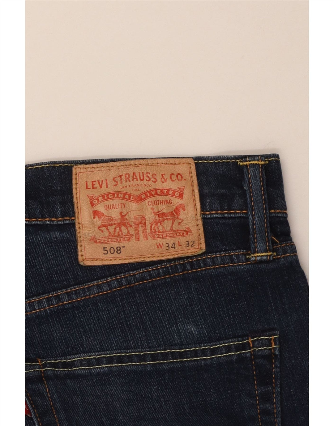 Levi's Herre 508 Cropped Tapered Jeans W34 L25 Blå