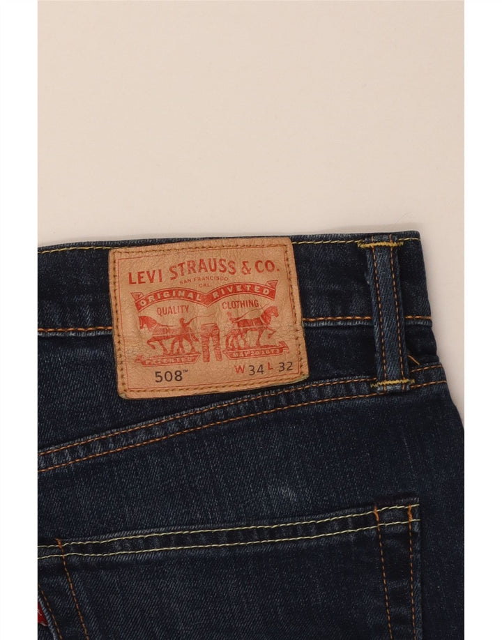 Levi's Herre 508 Cropped Tapered Jeans W34 L25 Blå