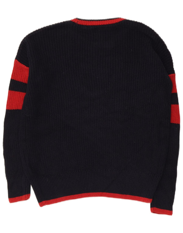 Superdry Womens grafisk sweater med rund hals, UK 10 Small Navy Blue