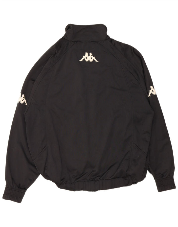 Kappa Herre grafisk træningsdragt topjakke 2XL sort polyester