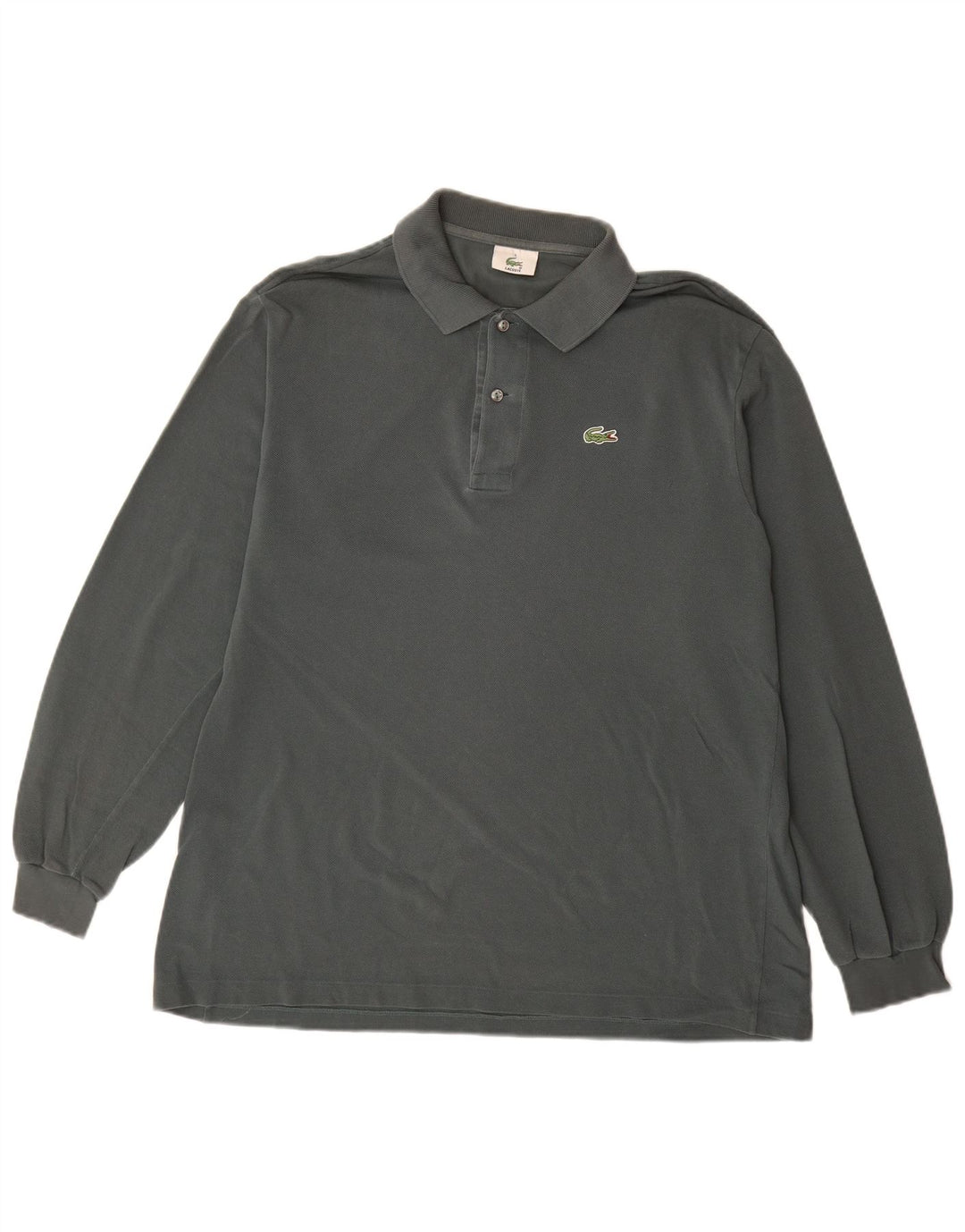 Lacoste Langærmet Polo Shirt til mænd Størrelse 5 Large Grå Bomuld