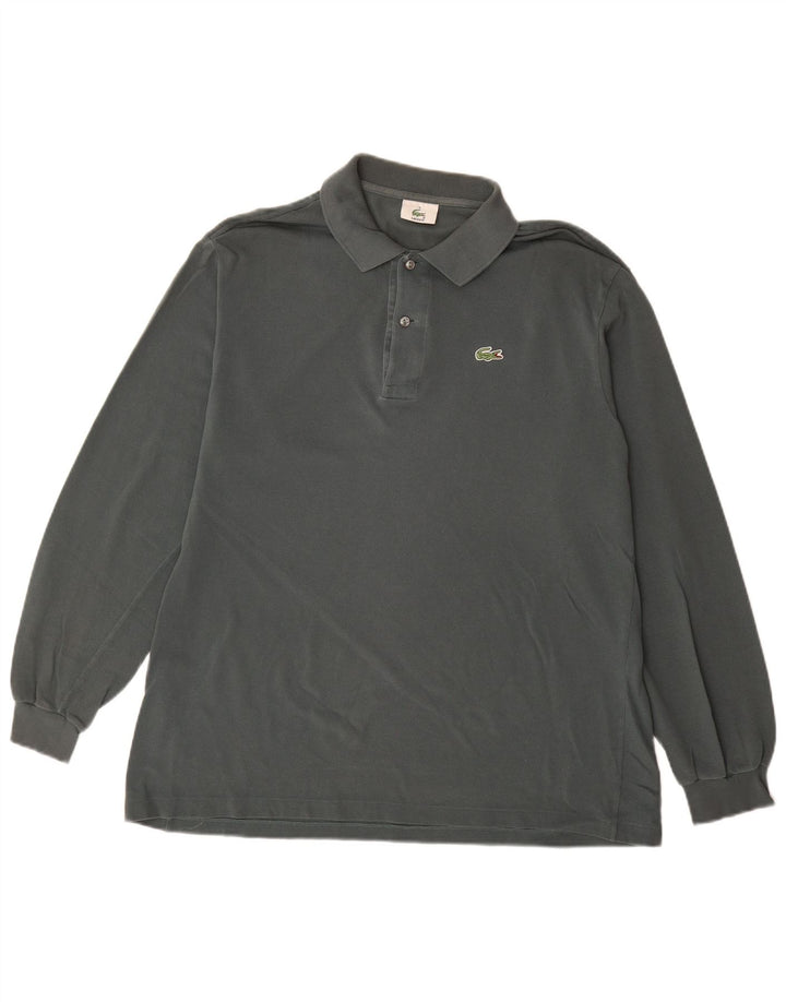 Lacoste Langærmet Polo Shirt til mænd Størrelse 5 Large Grå Bomuld