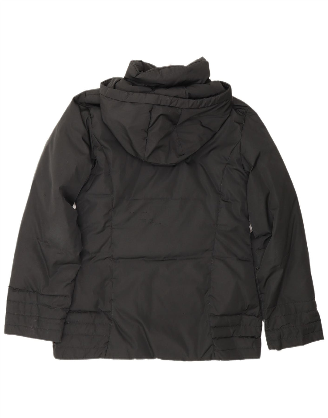 Moncler Dame Hætte Polstret Jakke Størrelse 2 Medium Sort Polyester