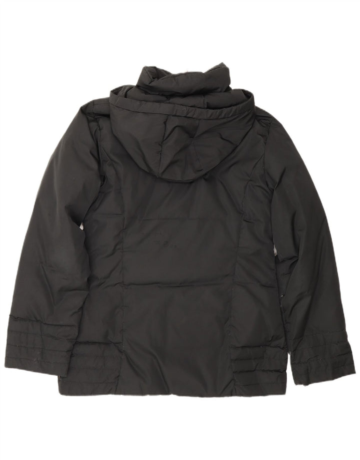 Moncler Dame Hætte Polstret Jakke Størrelse 2 Medium Sort Polyester