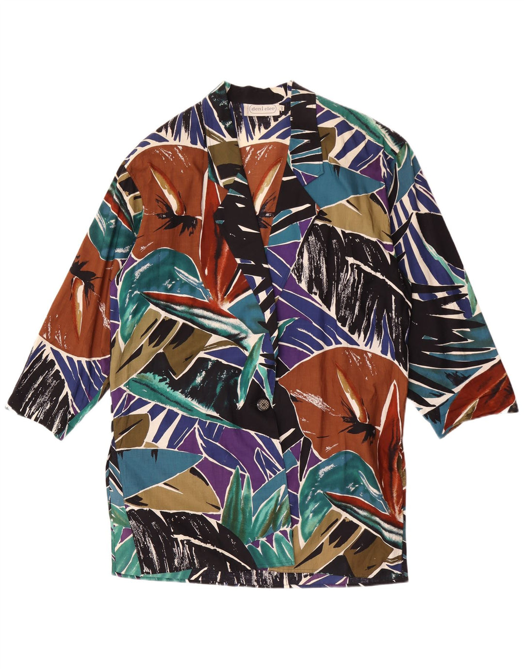 Deni-Cler Dame Oversized Cardigan Top IT 42 Medium Multicolored Floral