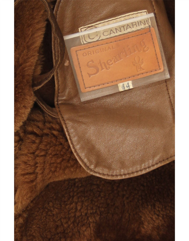 Vintage Dame Shearling Coat IT 44 Medium Brown Shearling Classic