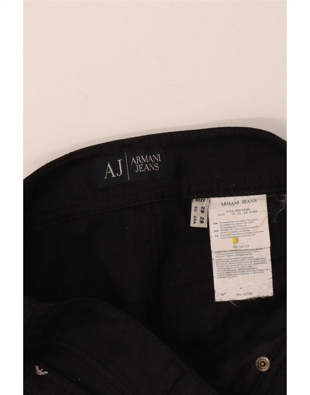 Armani Dame Lige Casual Bukser W28 L24 Sort Polyamid