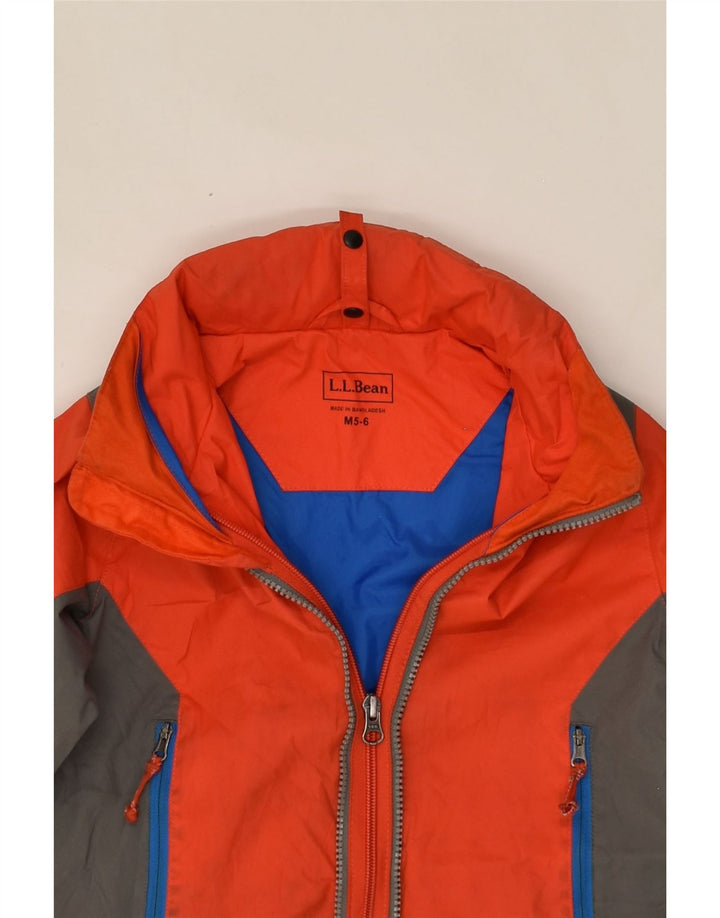 L.L.BEAN Boys Rain Jacket 5-6 Years Red Colourblock Polyester | Vintage L.L.Bean | Thrift | Second-Hand L.L.Bean | Used Clothing | Messina Hembry 