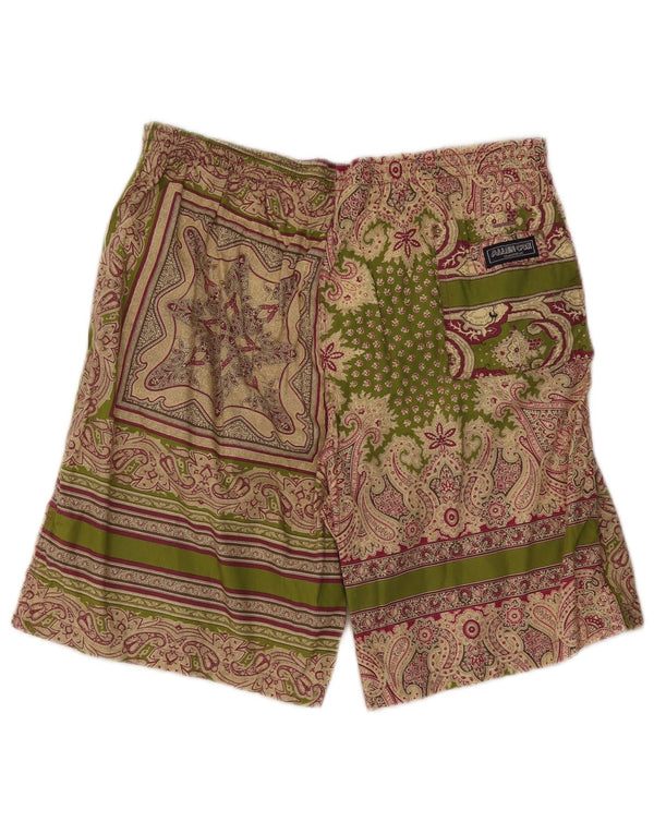 Allen Cox Badeshorts til mænd 2XL Grøn Paisley Bomuld