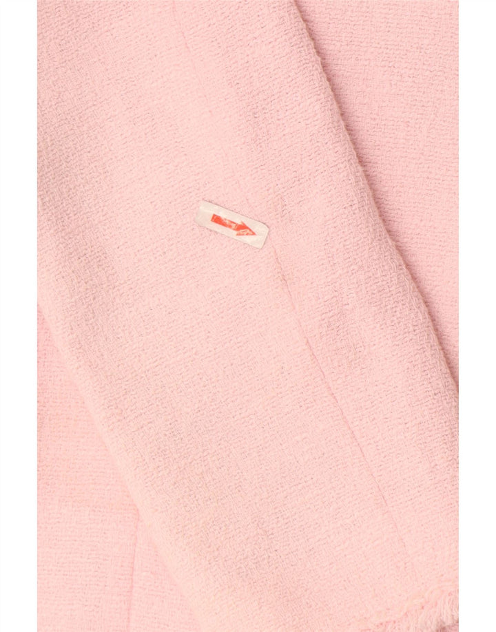 Zara Womens Open Overcoat UK 10 Small Pink Bomuld