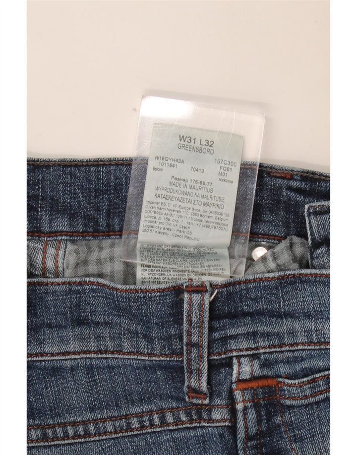 WRANGLER Herre Greensboro Slim Jeans W31 L32 Blå Bomuld