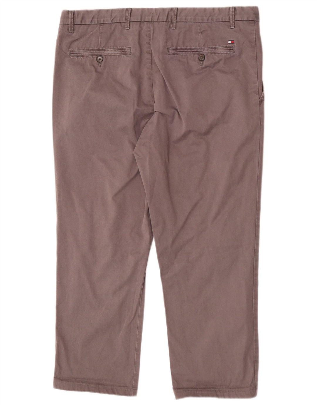Tommy Hilfiger Herre Cropped Bukser W36 L25 Grå Bomuld