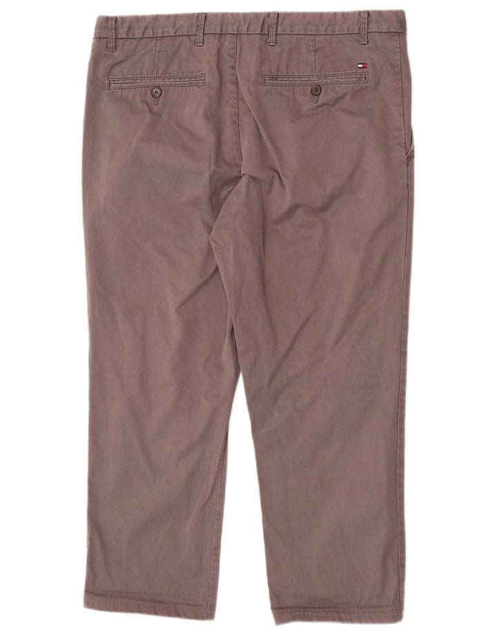 Tommy Hilfiger Herre Cropped Bukser W36 L25 Grå Bomuld