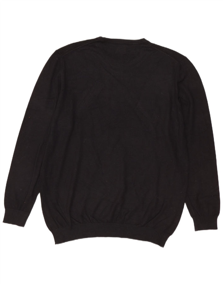 ZARA sweater med rund hals til mænd Medium sort viskose