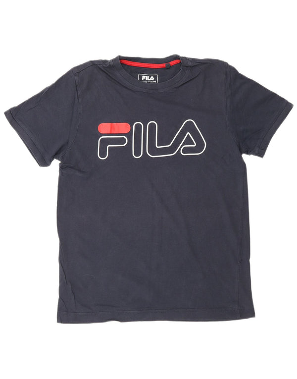 FILA Grafisk T-shirt til mænd, lille marineblå