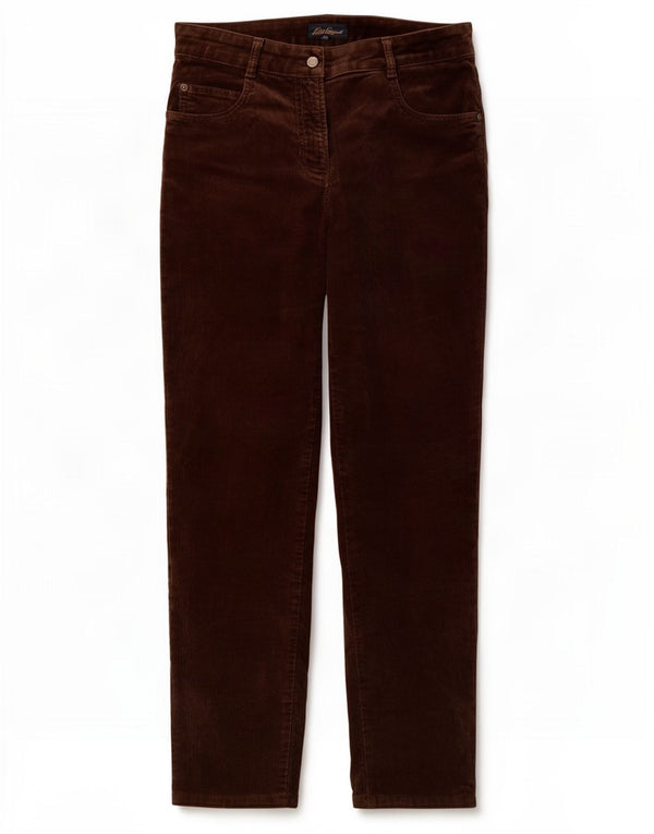 Luisa Spagnoli Womens Straight Corduroy Trousers IT 44 Medium W30 L27 Brown