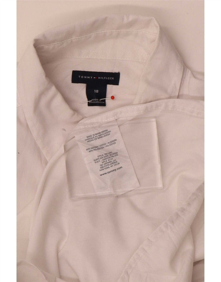 Tommy Hilfiger drengeskjorte 15-16 år hvid bomuld