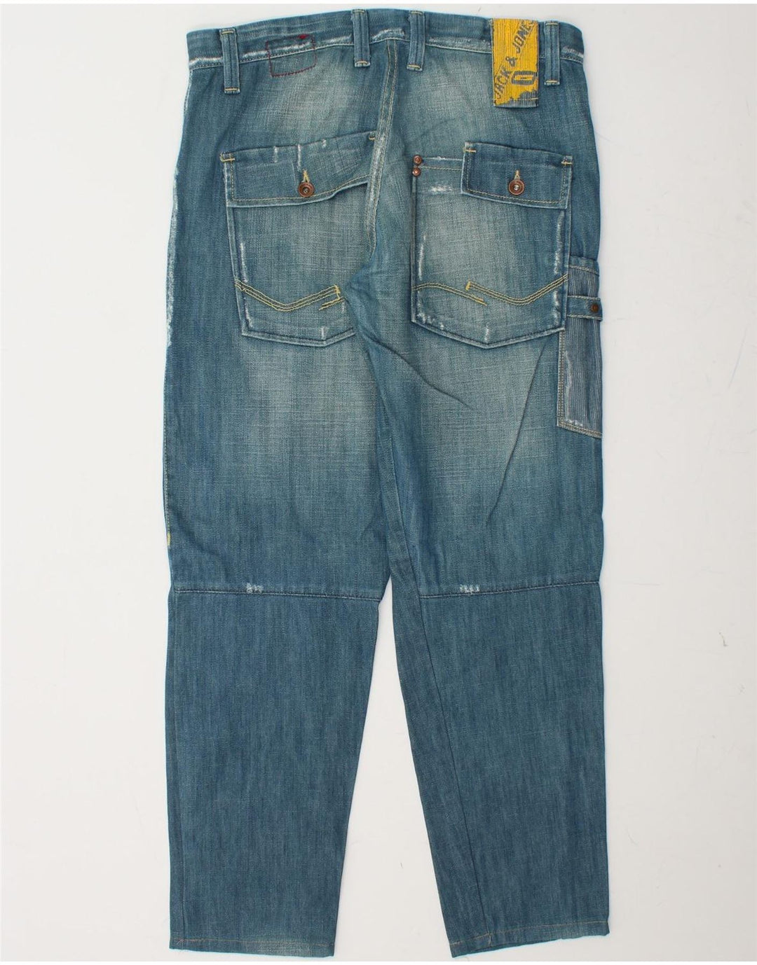JACK & JONES Herre Cargo Tapered Jeans W33 L30 Blå Bomuld