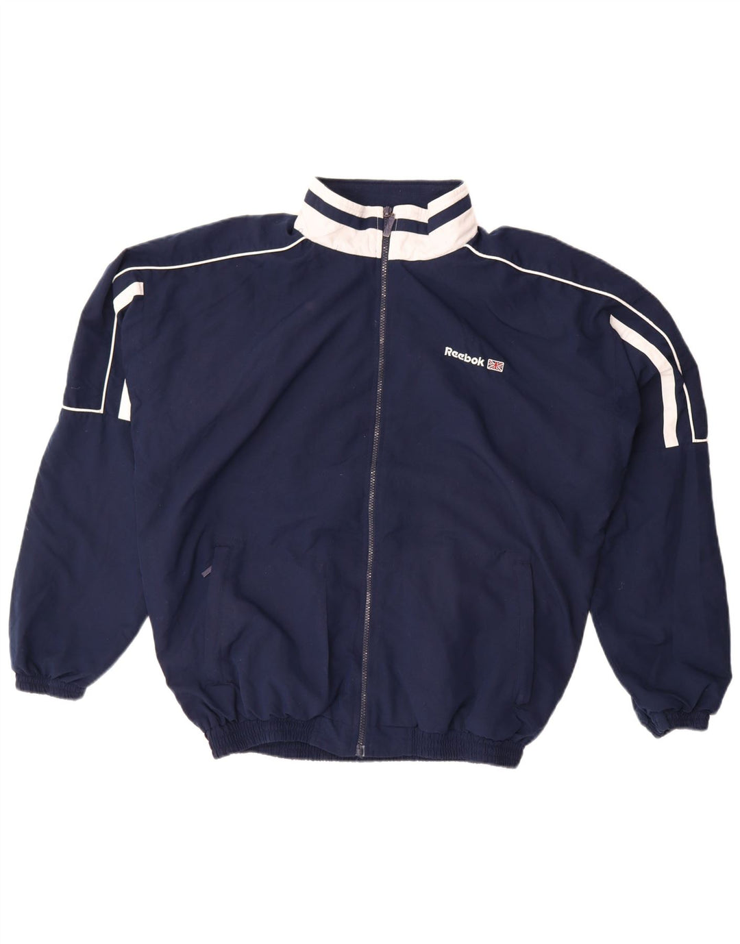 Reebok Herre grafisk træningsdragt Topjakke Stor Marineblå Colourblock
