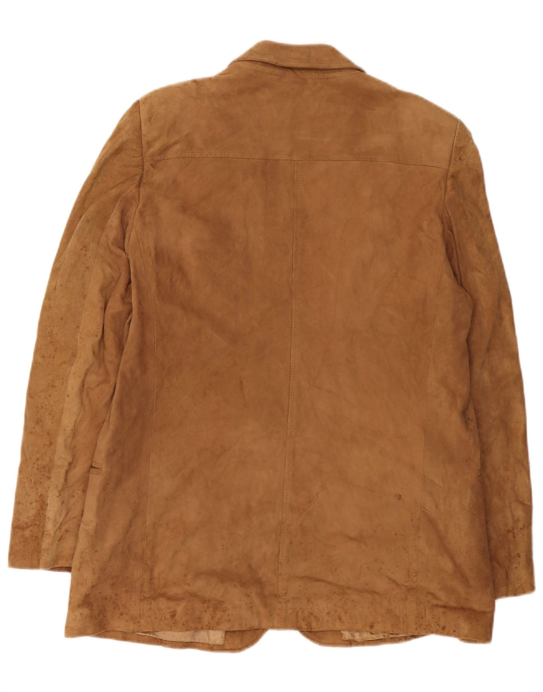 Anfor Dame Ruskind 2 Button Blazer Jacket IT 52 2XL Beige Læder