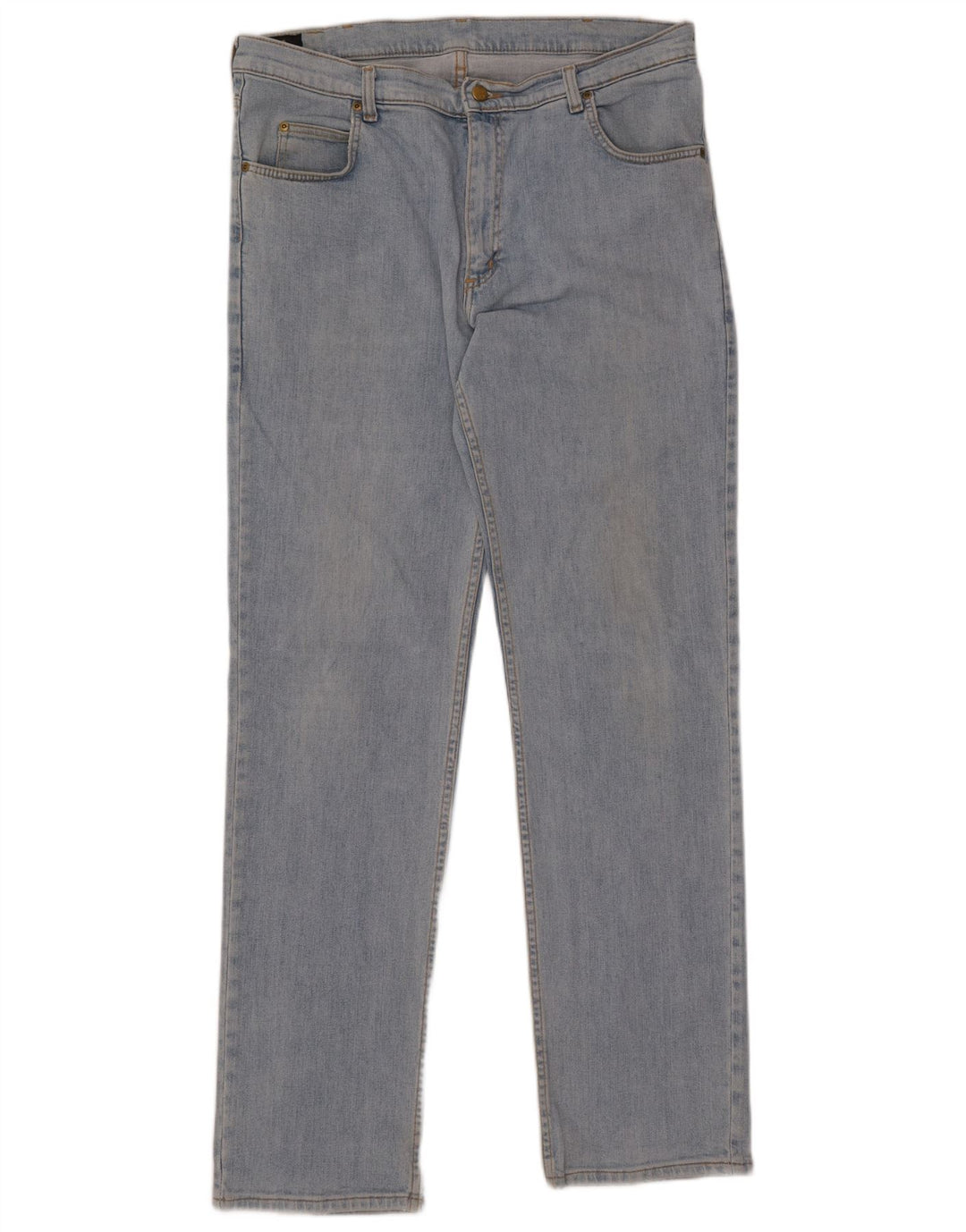 LEE Herre Brooklyn Straight Jeans W38 L34 Blå Bomuld