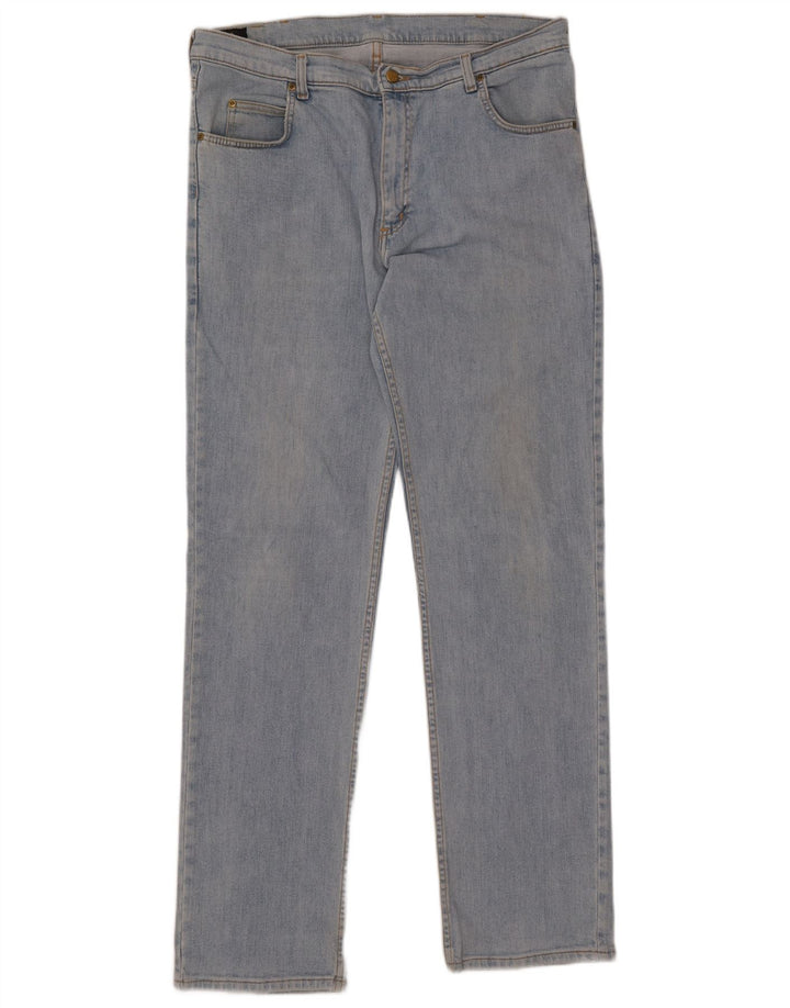 LEE Herre Brooklyn Straight Jeans W38 L34 Blå Bomuld