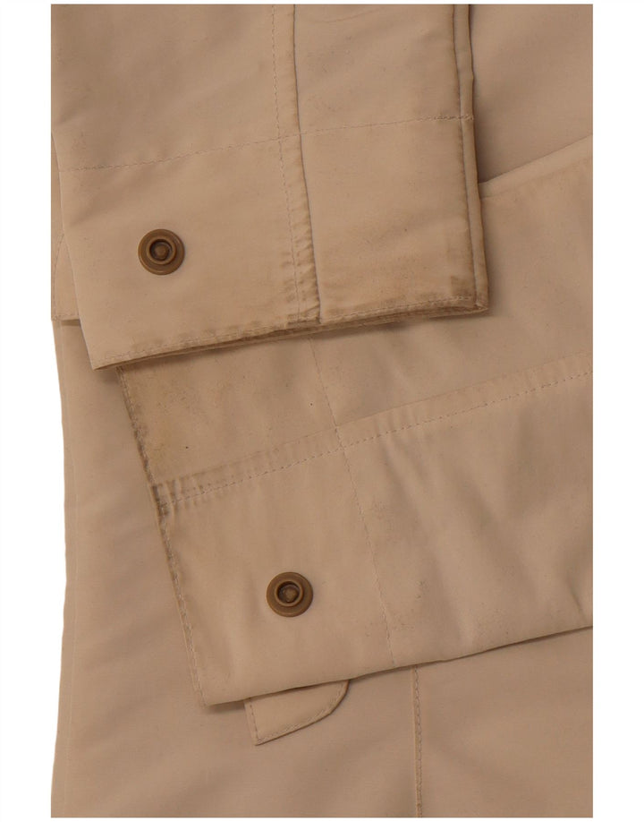 JACK WOLFSKIN Dame hætte vindjakke UK 10 Small Beige Polyester