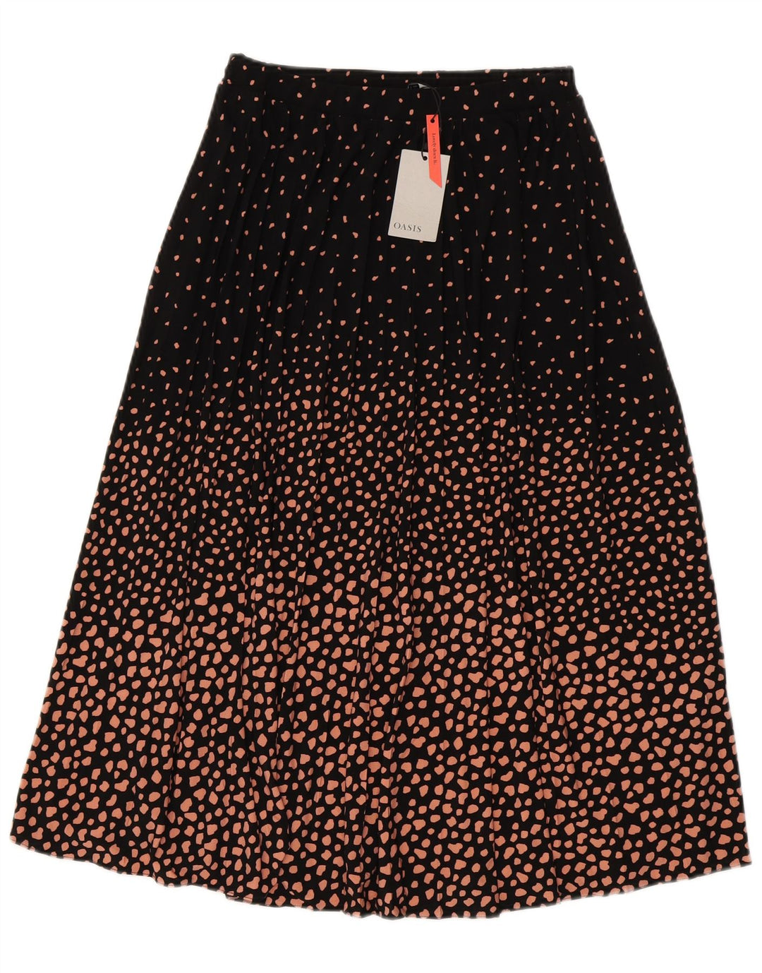Oasis Womens Flared Nederdel Medium W28 Sort plettet polyester