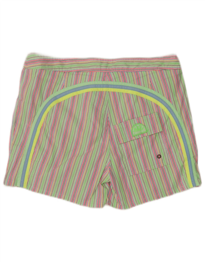 Sundek Badeshorts til mænd Stor grøn stribet polyester